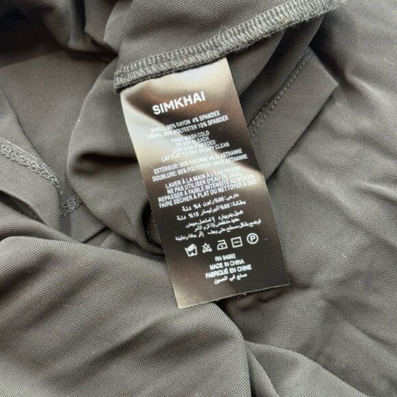 🆕 SIMKHAI 🧿 NWOT Sone Twisted One Shoulder Gown, Silver Ring, Black - Sz US 6 - Picture 12 of 16